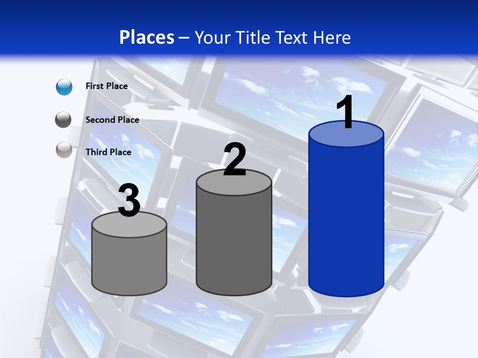 Global Television Concept 3D Rendering PowerPoint Template