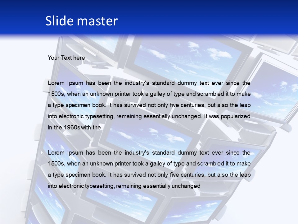 Global Television Concept 3D Rendering PowerPoint Template