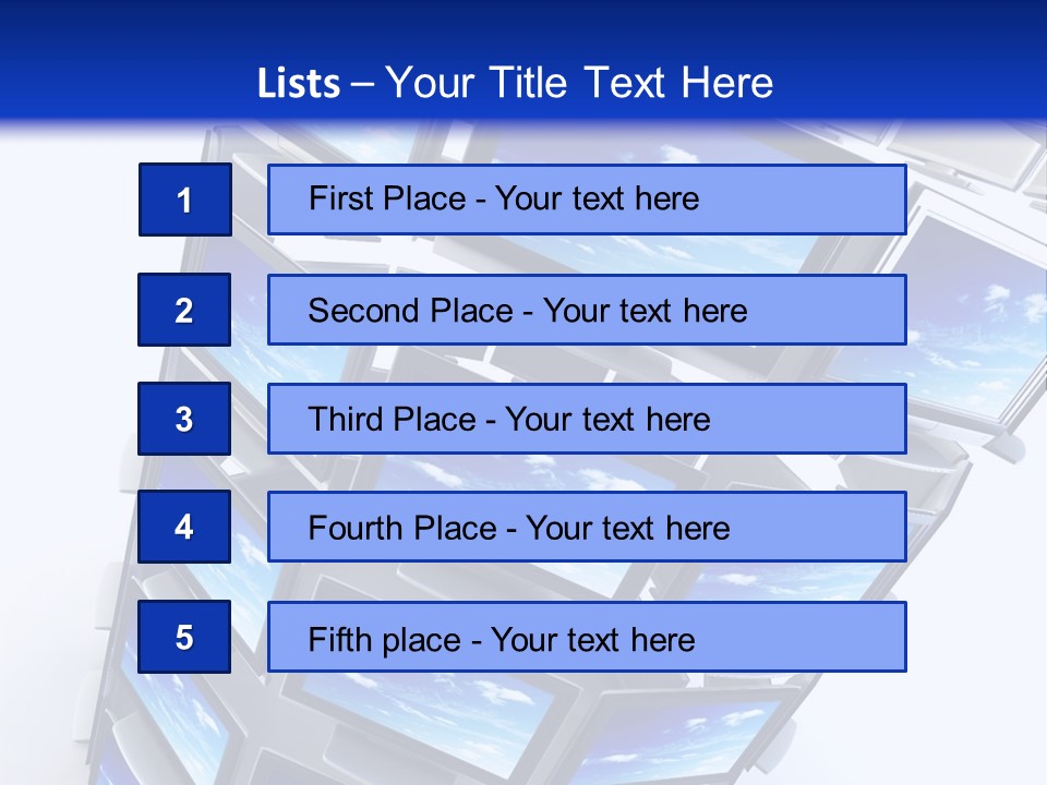 Global Television Concept 3D Rendering PowerPoint Template