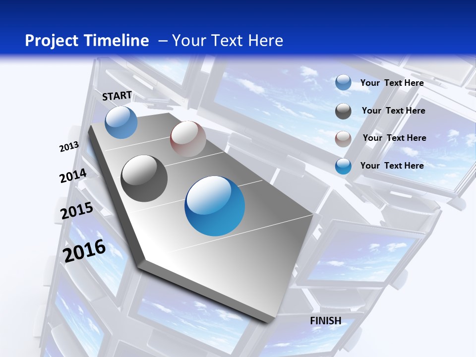 Global Television Concept 3D Rendering PowerPoint Template