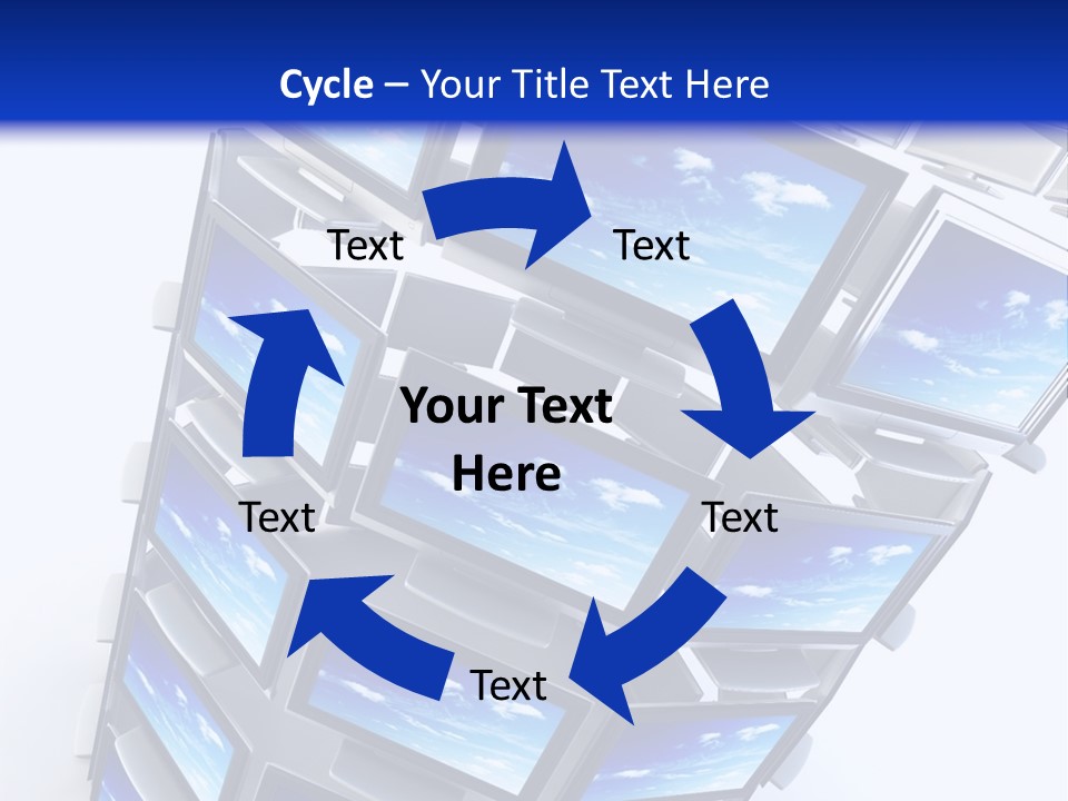 Global Television Concept 3D Rendering PowerPoint Template