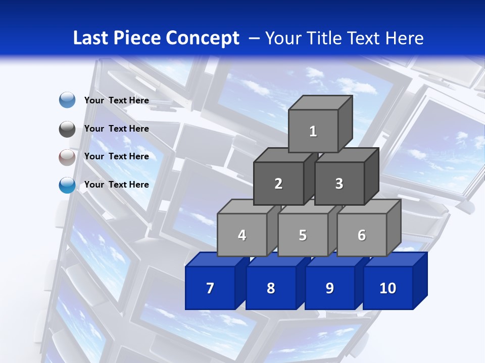 Global Television Concept 3D Rendering PowerPoint Template