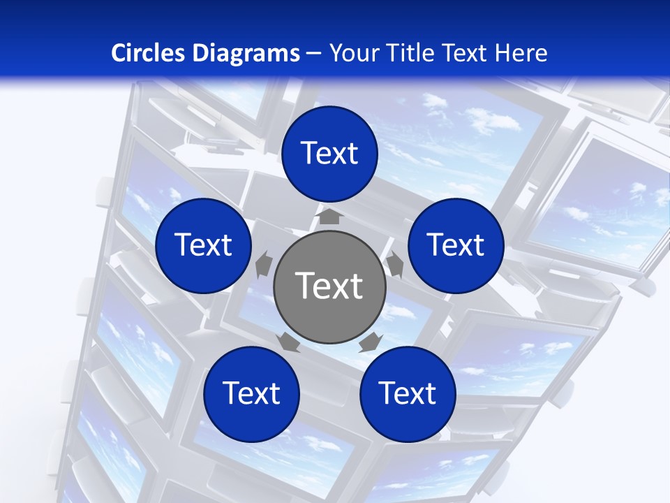 Global Television Concept 3D Rendering PowerPoint Template