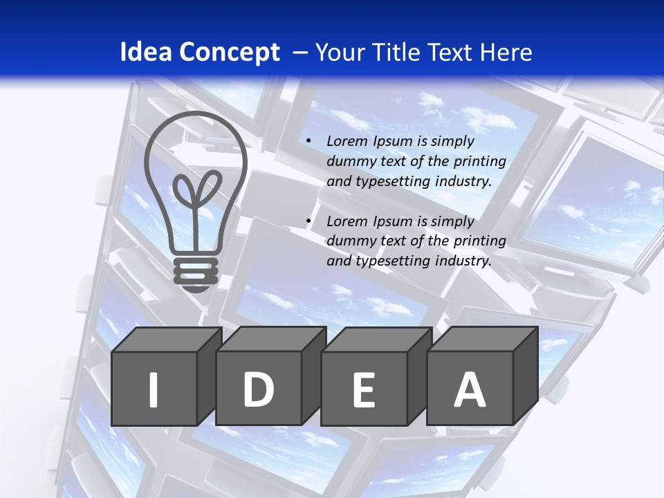 Global Television Concept 3D Rendering PowerPoint Template