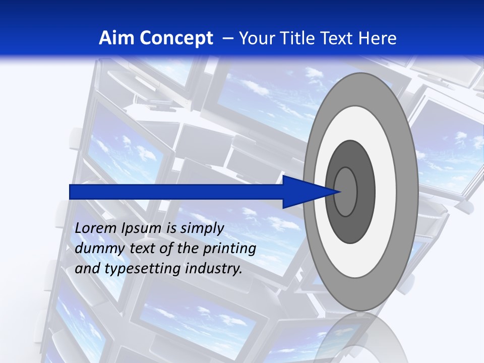 Global Television Concept 3D Rendering PowerPoint Template