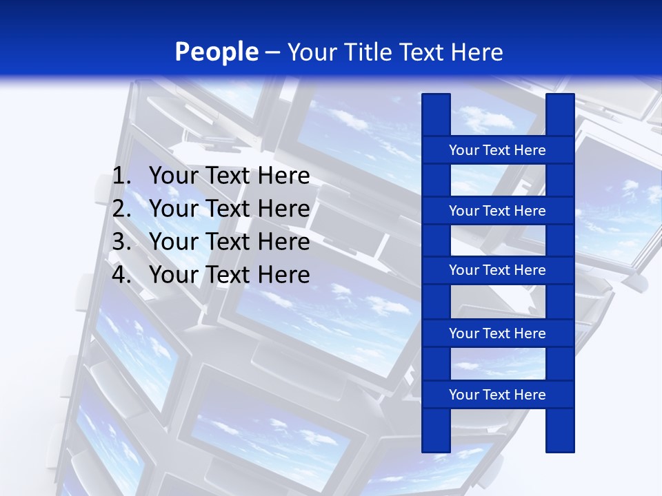 Global Television Concept 3D Rendering PowerPoint Template
