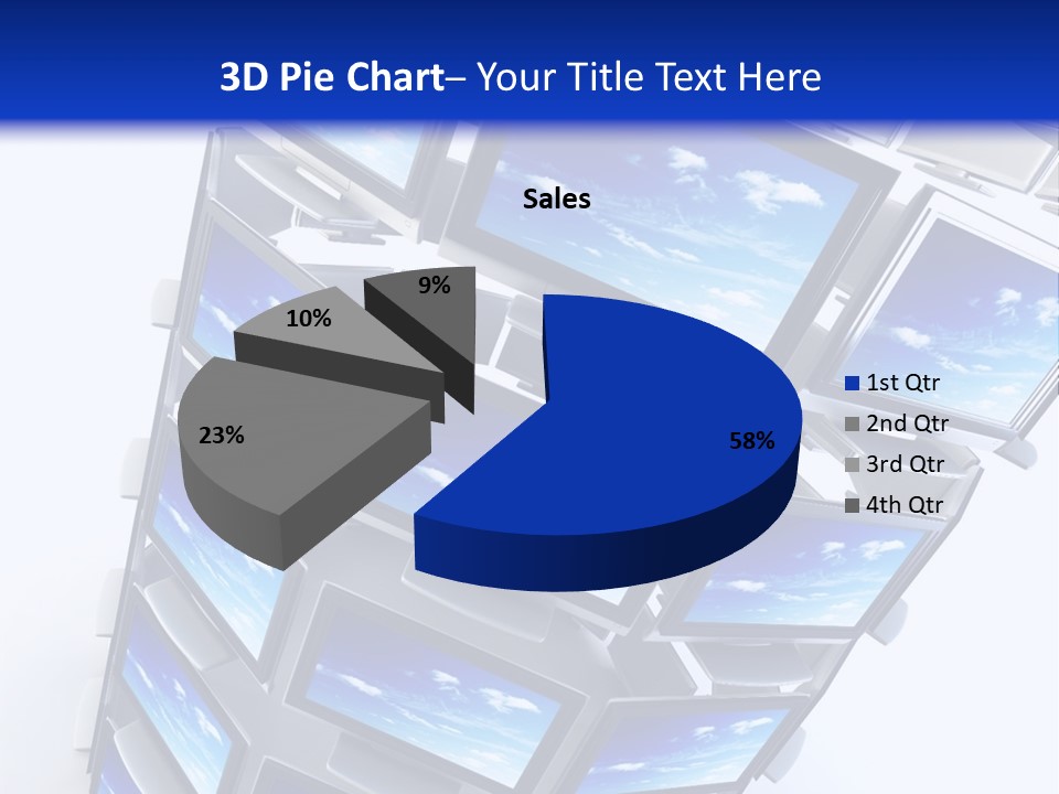 Global Television Concept 3D Rendering PowerPoint Template