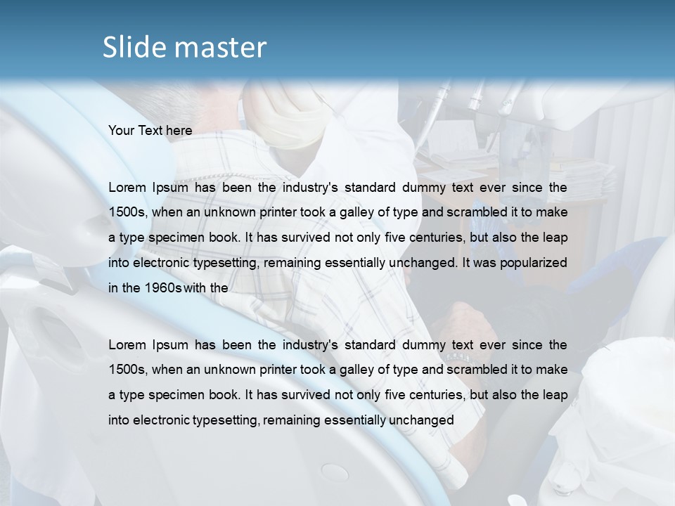 Dental Background: Work In Clinic (Operation, Tooth Replacement) PowerPoint Template