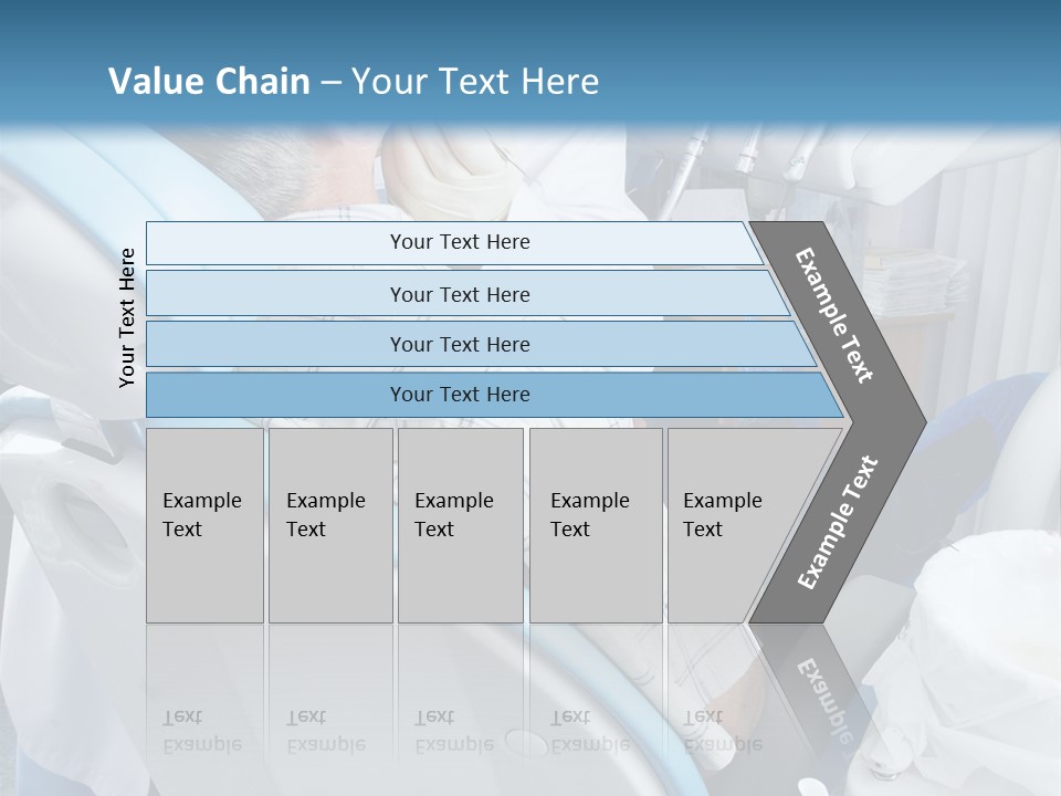 Dental Background: Work In Clinic (Operation, Tooth Replacement) PowerPoint Template