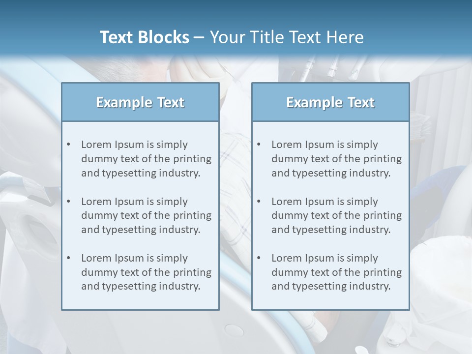 Dental Background: Work In Clinic (Operation, Tooth Replacement) PowerPoint Template