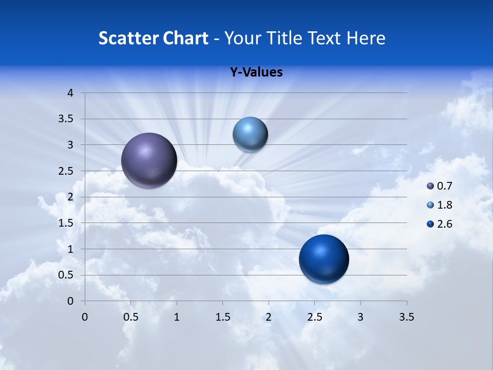 A Blue Sky With Clouds And Sun Rays PowerPoint Template
