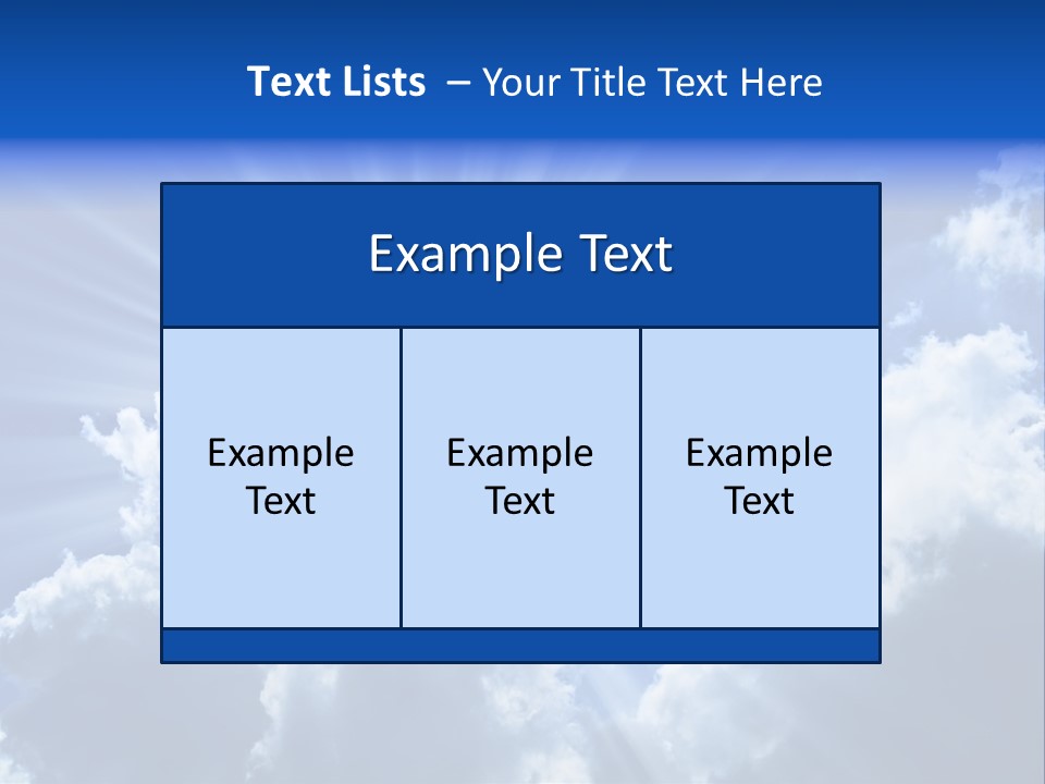 A Blue Sky With Clouds And Sun Rays PowerPoint Template