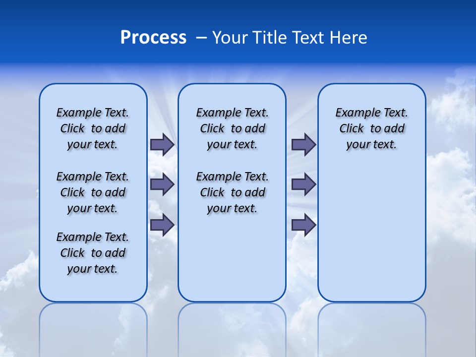 A Blue Sky With Clouds And Sun Rays PowerPoint Template
