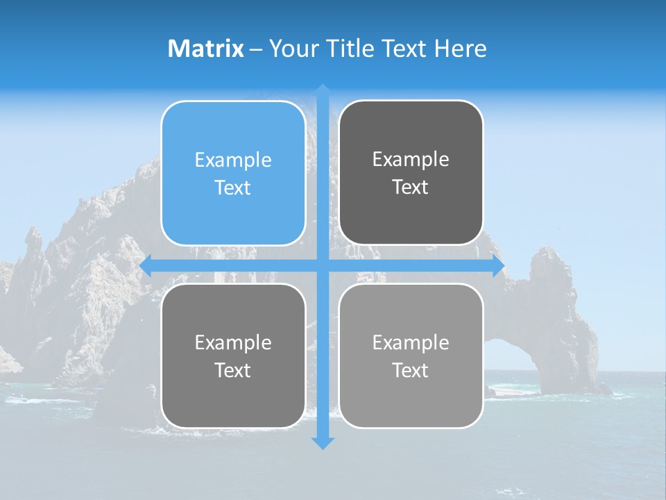 The Famous Los Arcos Rock In Cabo San Lucas, Mexico. PowerPoint Template