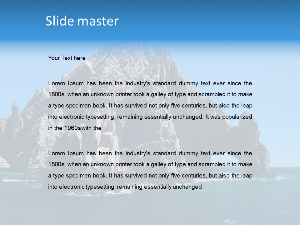 The Famous Los Arcos Rock In Cabo San Lucas, Mexico. PowerPoint Template