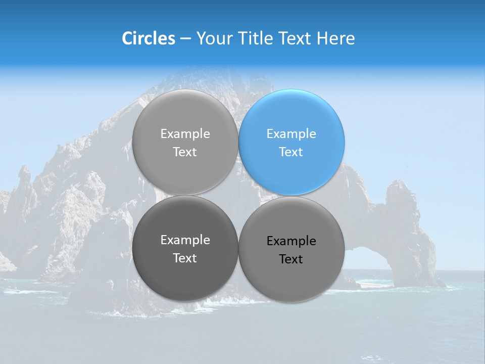 The Famous Los Arcos Rock In Cabo San Lucas, Mexico. PowerPoint Template