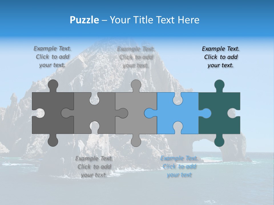 The Famous Los Arcos Rock In Cabo San Lucas, Mexico. PowerPoint Template