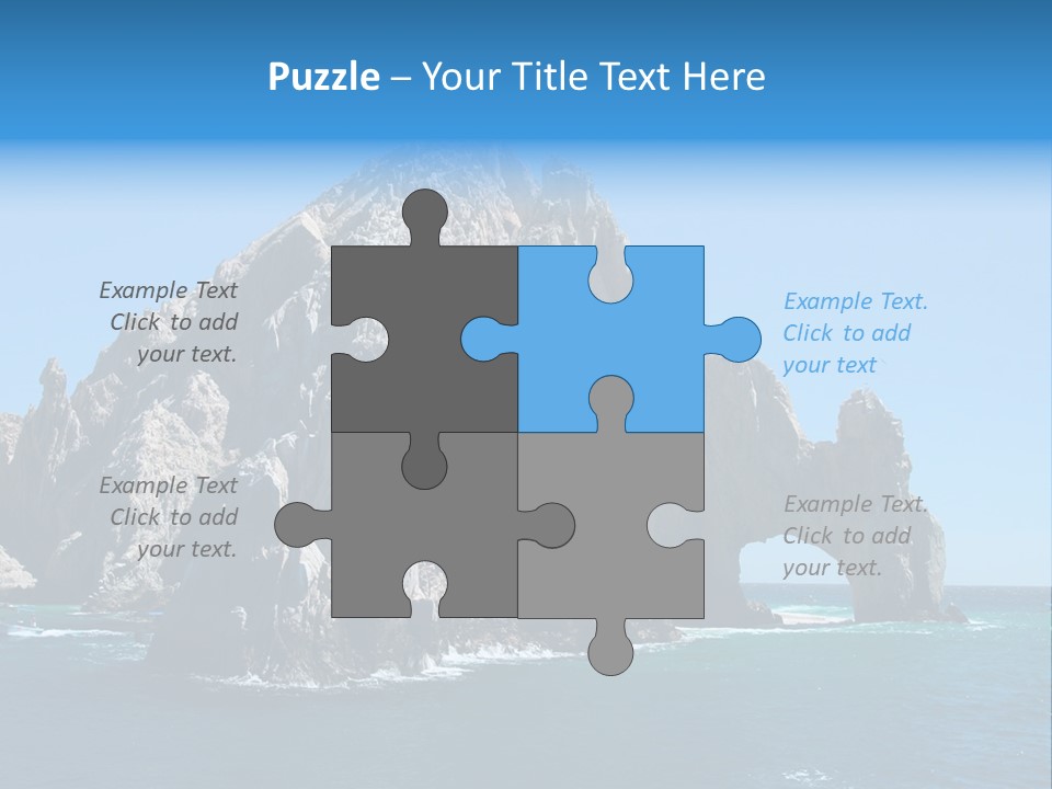 The Famous Los Arcos Rock In Cabo San Lucas, Mexico. PowerPoint Template