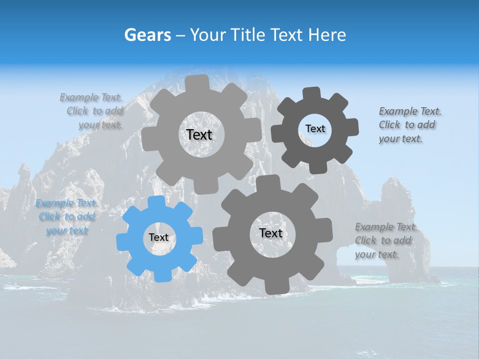 The Famous Los Arcos Rock In Cabo San Lucas, Mexico. PowerPoint Template