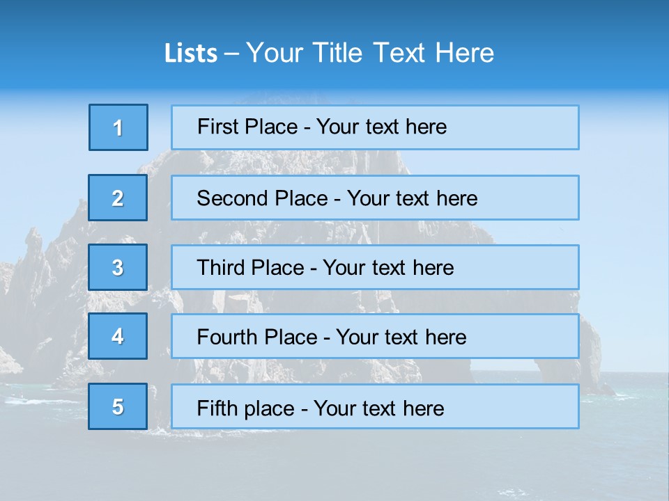 The Famous Los Arcos Rock In Cabo San Lucas, Mexico. PowerPoint Template