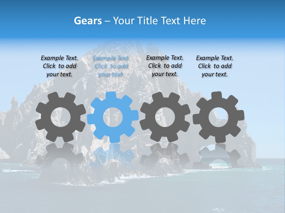 The Famous Los Arcos Rock In Cabo San Lucas, Mexico. PowerPoint Template