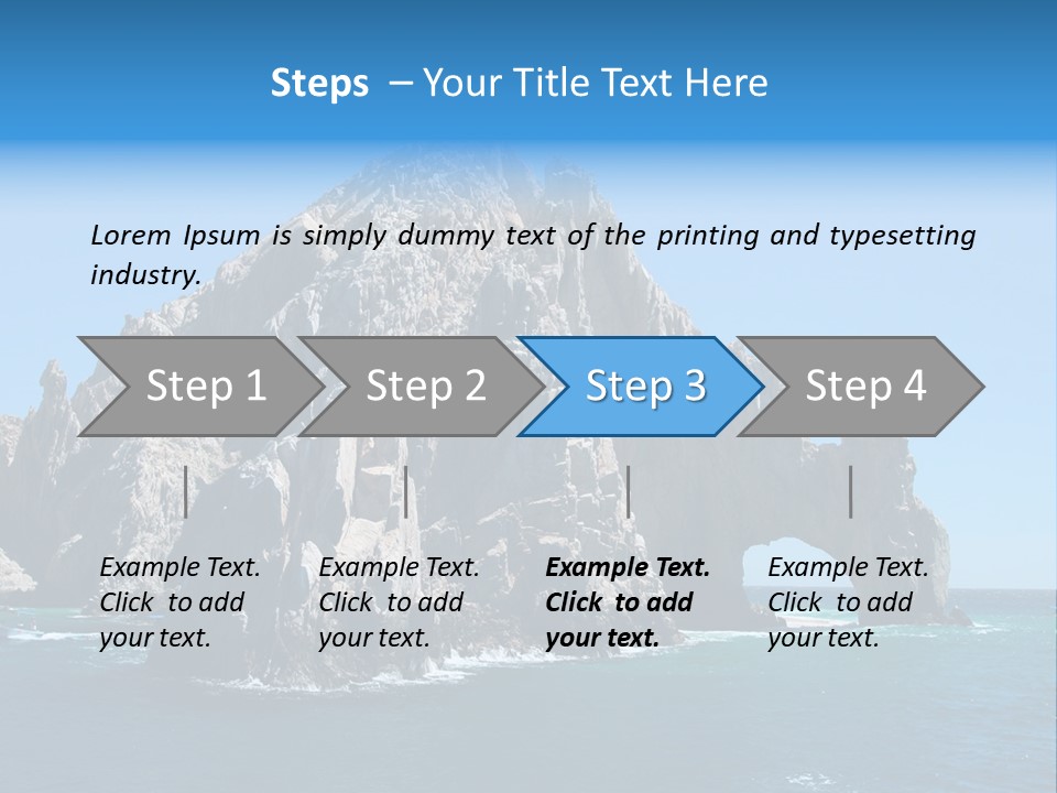 The Famous Los Arcos Rock In Cabo San Lucas, Mexico. PowerPoint Template