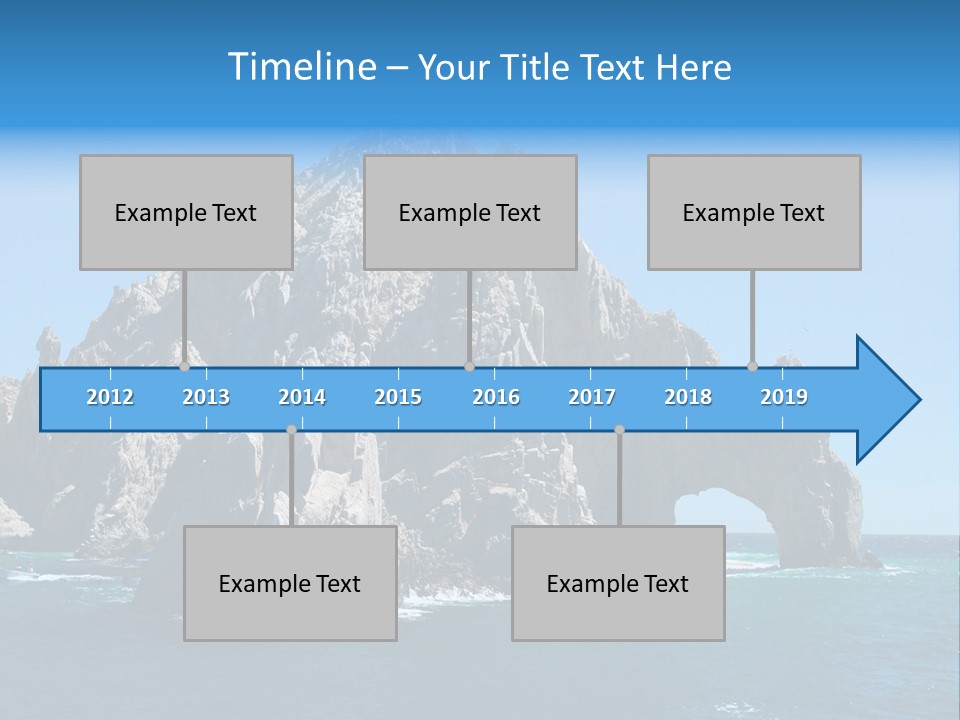 The Famous Los Arcos Rock In Cabo San Lucas, Mexico. PowerPoint Template