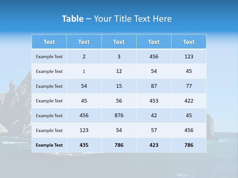 The Famous Los Arcos Rock In Cabo San Lucas, Mexico. PowerPoint Template