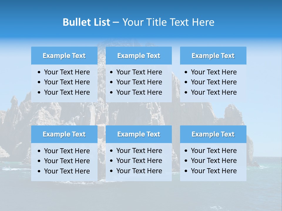 The Famous Los Arcos Rock In Cabo San Lucas, Mexico. PowerPoint Template