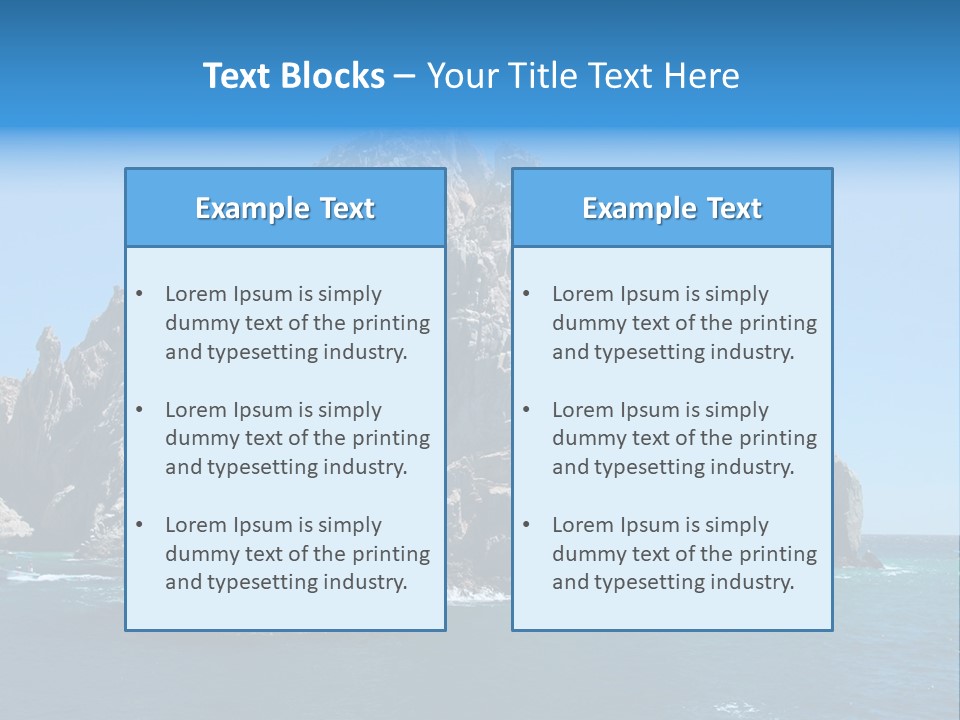 The Famous Los Arcos Rock In Cabo San Lucas, Mexico. PowerPoint Template
