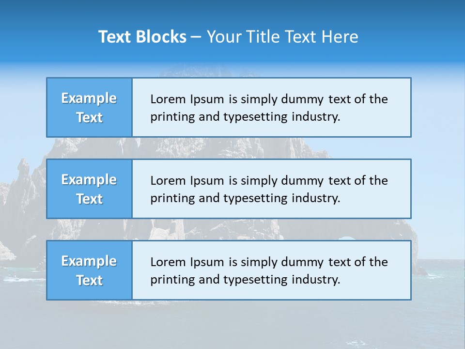 The Famous Los Arcos Rock In Cabo San Lucas, Mexico. PowerPoint Template