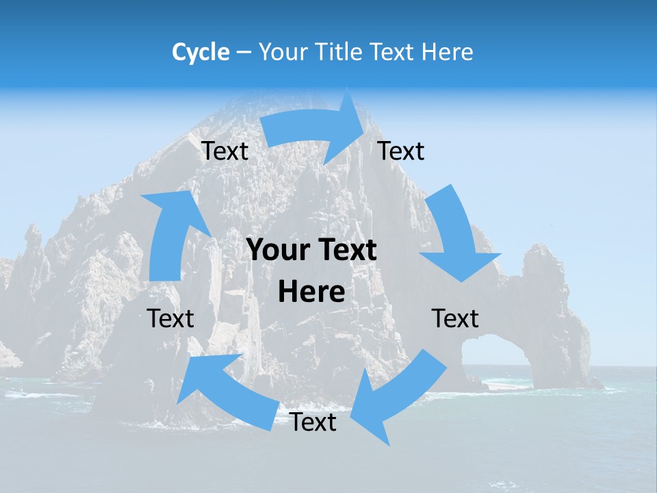 The Famous Los Arcos Rock In Cabo San Lucas, Mexico. PowerPoint Template