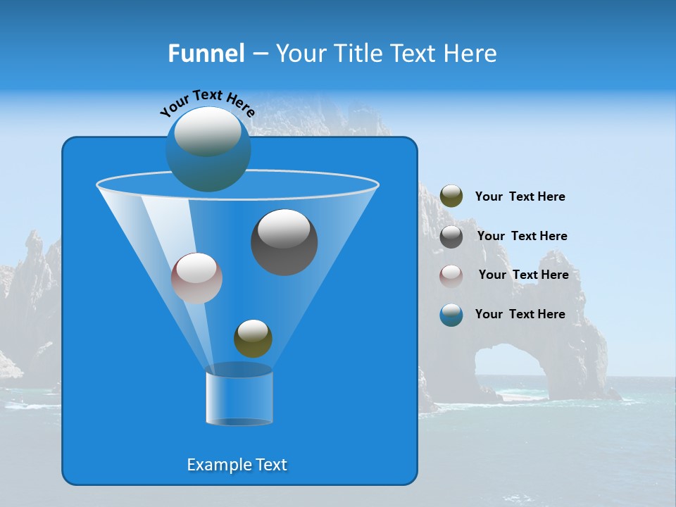 The Famous Los Arcos Rock In Cabo San Lucas, Mexico. PowerPoint Template
