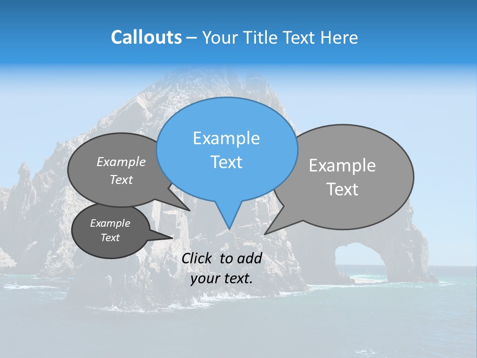 The Famous Los Arcos Rock In Cabo San Lucas, Mexico. PowerPoint Template