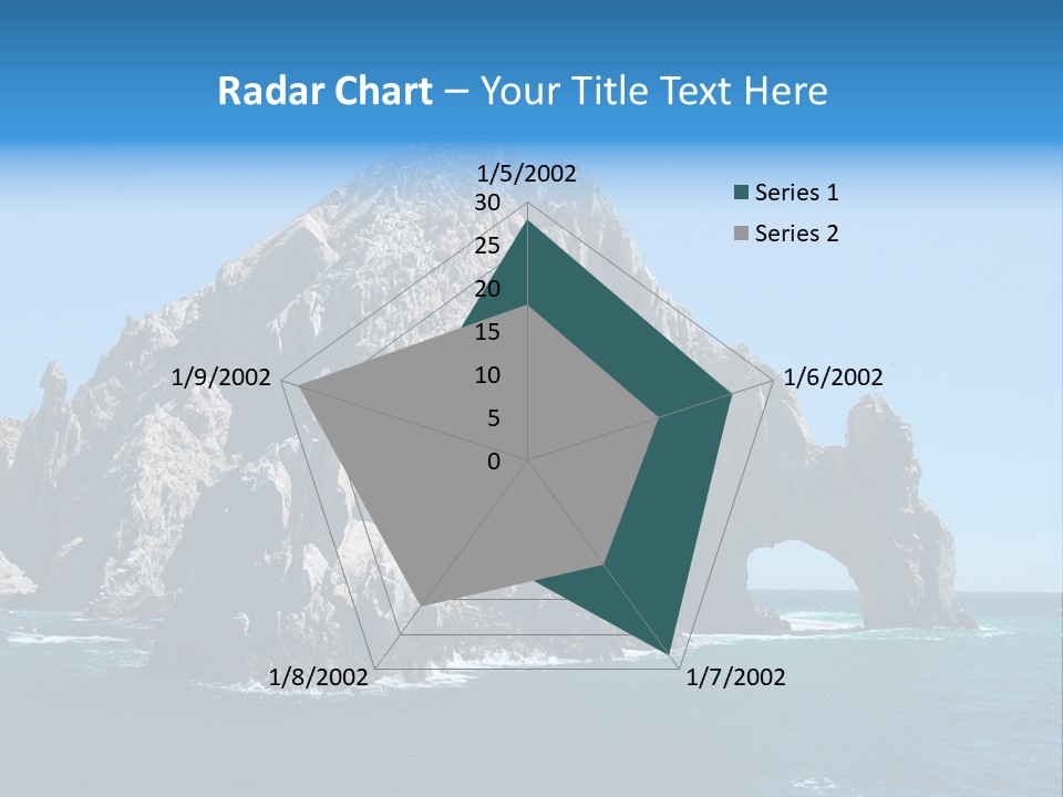 The Famous Los Arcos Rock In Cabo San Lucas, Mexico. PowerPoint Template