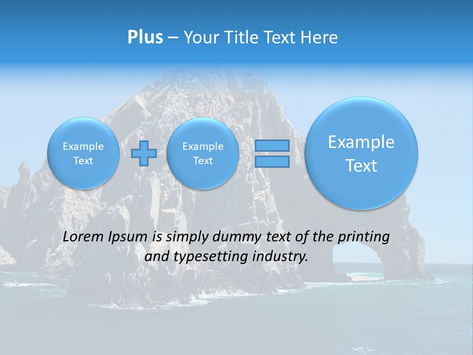 The Famous Los Arcos Rock In Cabo San Lucas, Mexico. PowerPoint Template