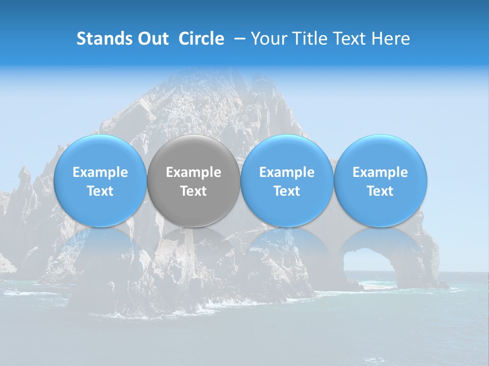 The Famous Los Arcos Rock In Cabo San Lucas, Mexico. PowerPoint Template