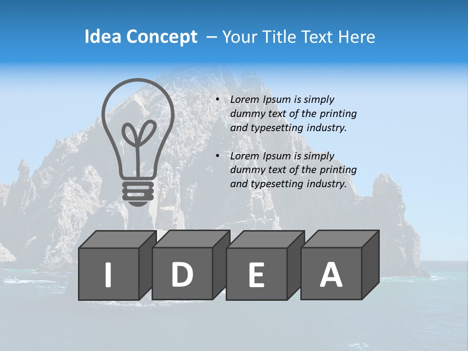 The Famous Los Arcos Rock In Cabo San Lucas, Mexico. PowerPoint Template