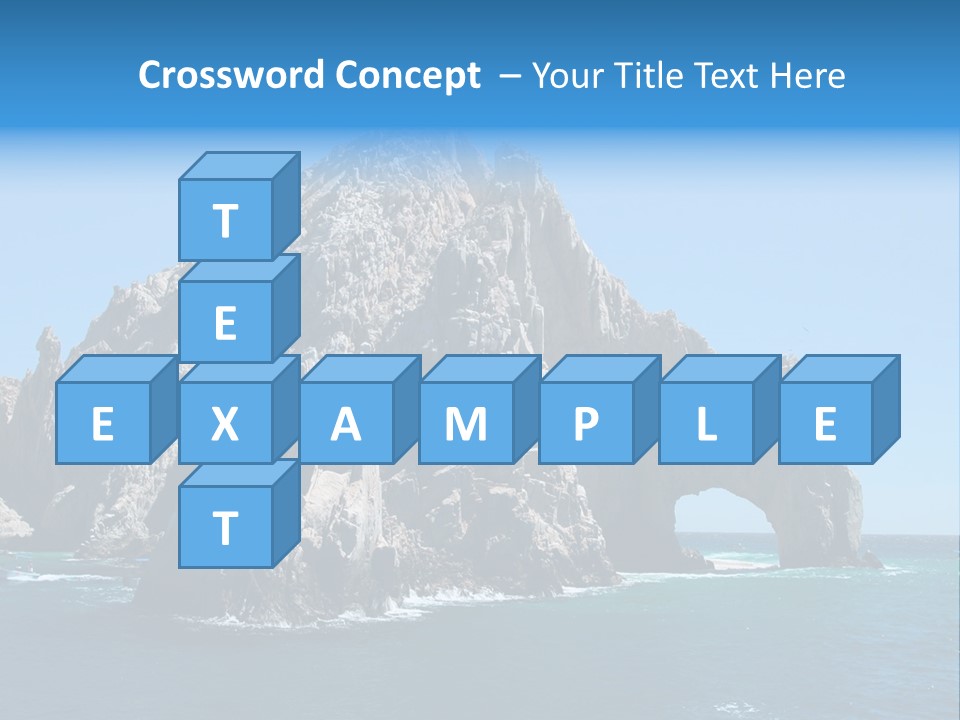 The Famous Los Arcos Rock In Cabo San Lucas, Mexico. PowerPoint Template