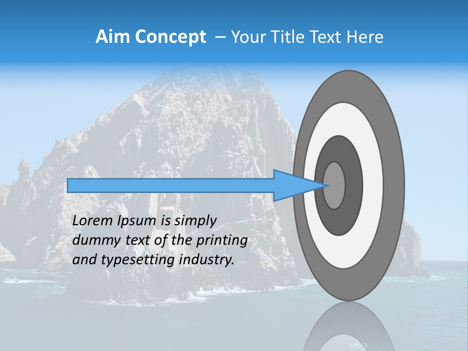 The Famous Los Arcos Rock In Cabo San Lucas, Mexico. PowerPoint Template