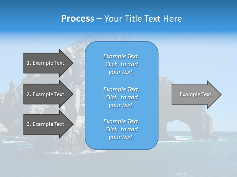 The Famous Los Arcos Rock In Cabo San Lucas, Mexico. PowerPoint Template