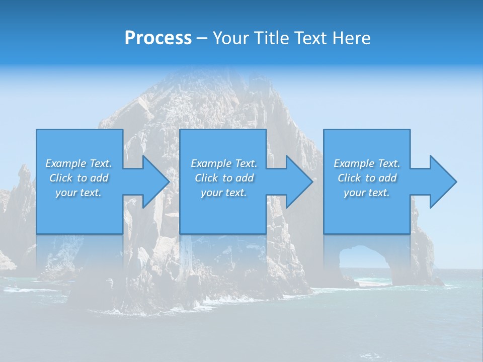 The Famous Los Arcos Rock In Cabo San Lucas, Mexico. PowerPoint Template
