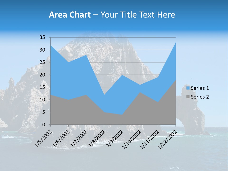 The Famous Los Arcos Rock In Cabo San Lucas, Mexico. PowerPoint Template