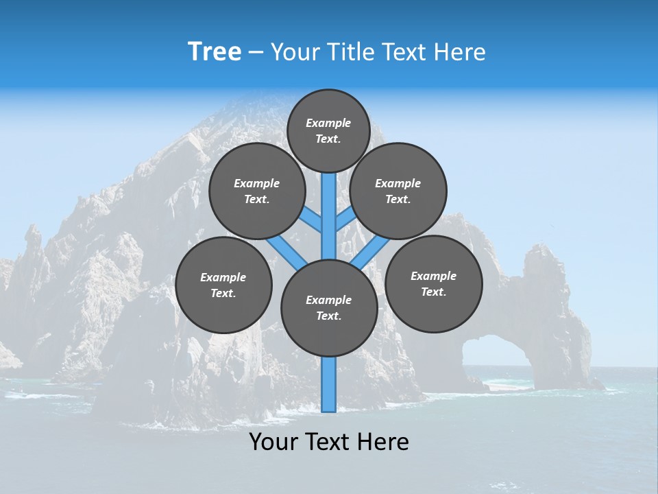 The Famous Los Arcos Rock In Cabo San Lucas, Mexico. PowerPoint Template