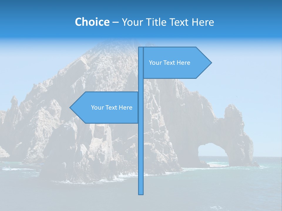 The Famous Los Arcos Rock In Cabo San Lucas, Mexico. PowerPoint Template