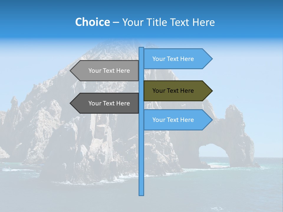 The Famous Los Arcos Rock In Cabo San Lucas, Mexico. PowerPoint Template