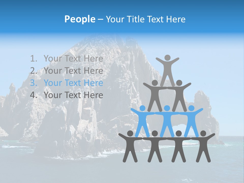 The Famous Los Arcos Rock In Cabo San Lucas, Mexico. PowerPoint Template