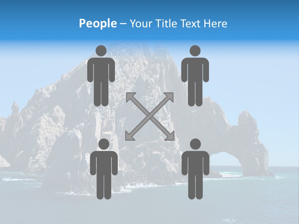 The Famous Los Arcos Rock In Cabo San Lucas, Mexico. PowerPoint Template
