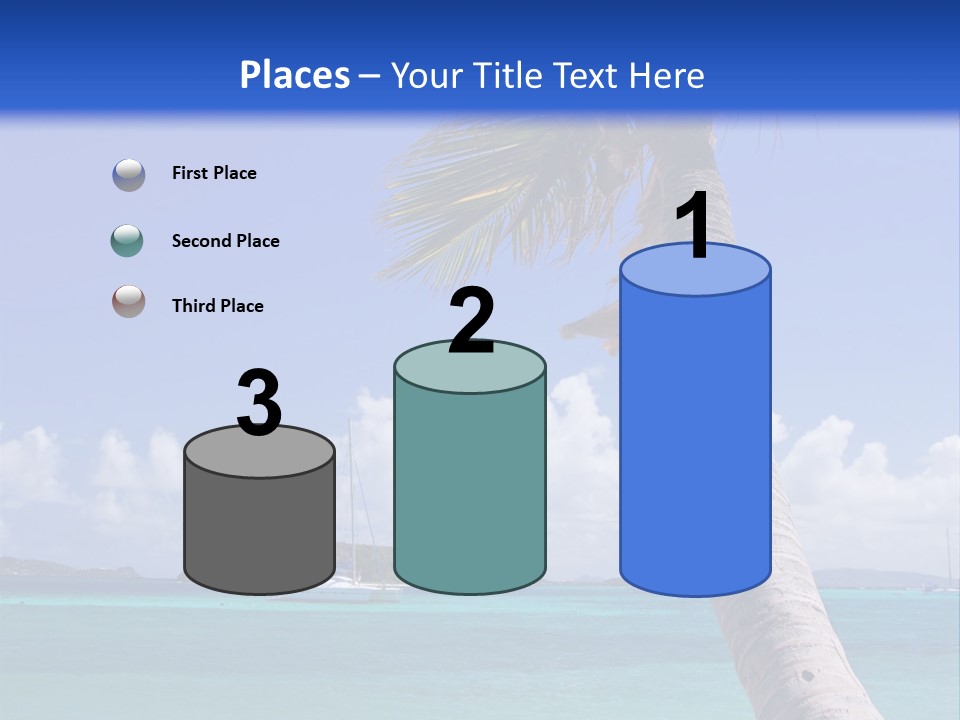 A Palm Tree Sitting On Top Of A Sandy Beach PowerPoint Template