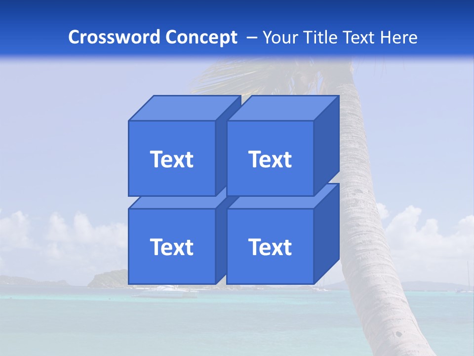 A Palm Tree Sitting On Top Of A Sandy Beach PowerPoint Template